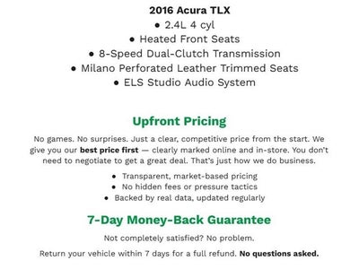 2016 Acura TLX 4dr Sdn FWD Tech