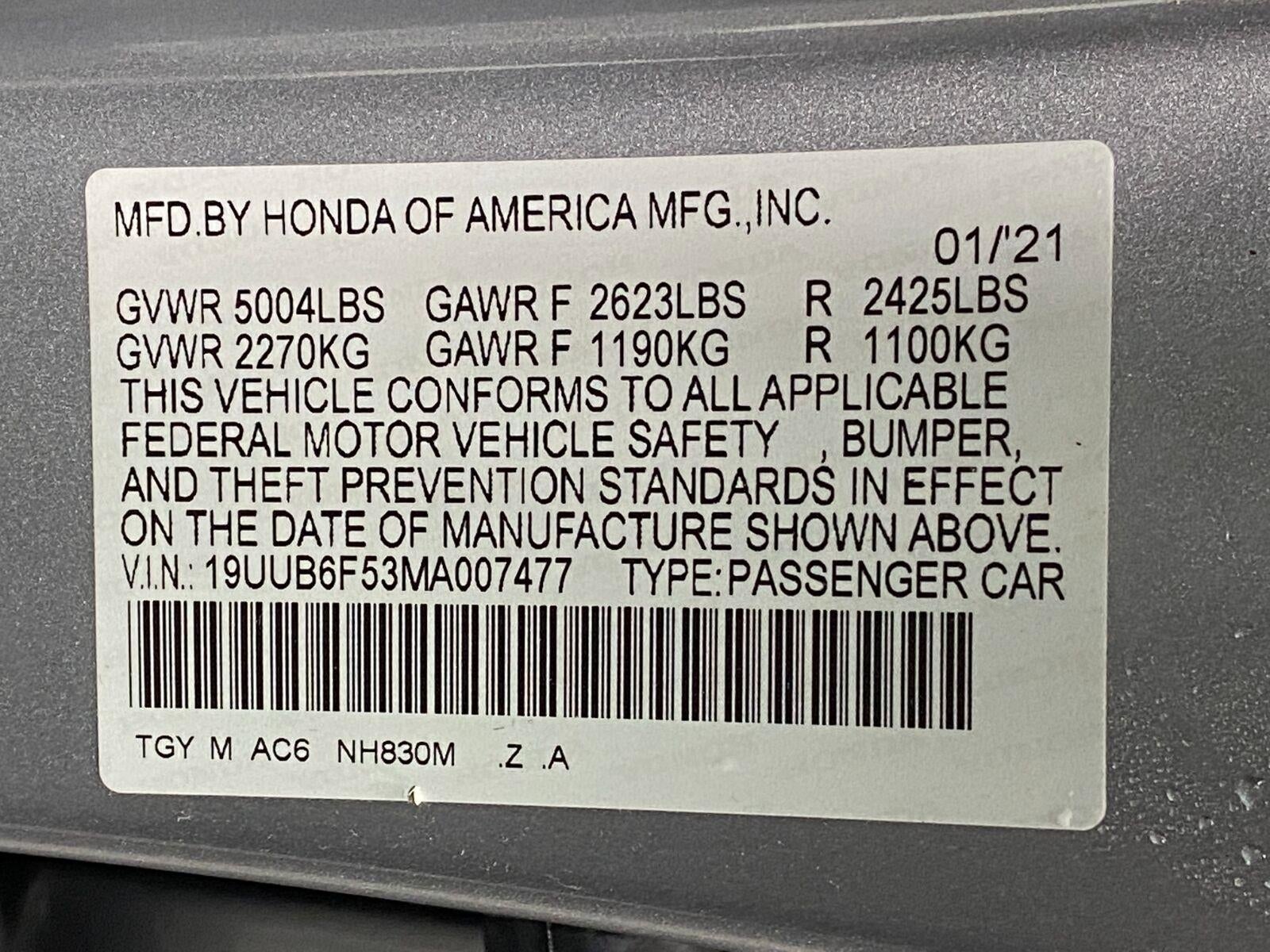 2021 Acura TLX SH-AWD w/A-Spec Package