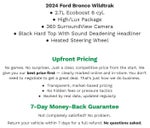 2024 Ford Bronco Wildtrak 4 Door Advanced 4x4