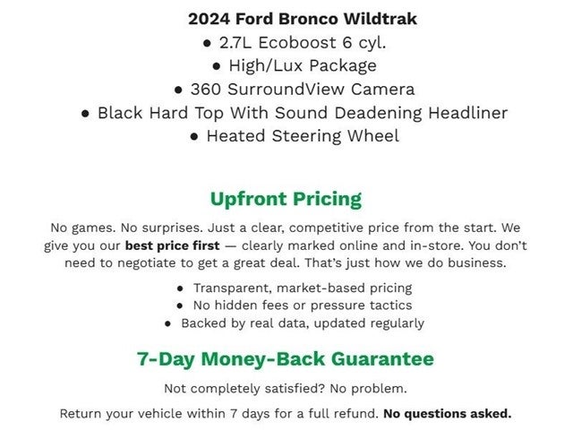 2024 Ford Bronco Wildtrak 4 Door Advanced 4x4