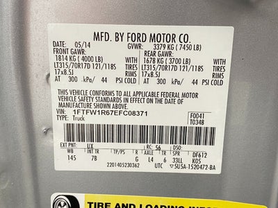 2014 Ford F-150 4WD SuperCrew 145 SVT Raptor