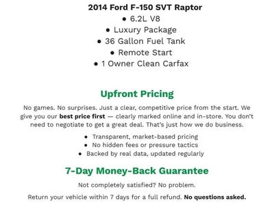 2014 Ford F-150 4WD SuperCrew 145 SVT Raptor