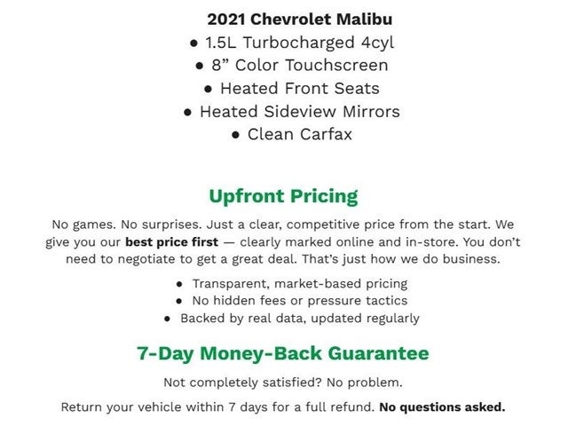 2021 Chevrolet Malibu 4dr Sdn LT