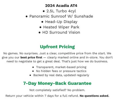 2024 GMC Acadia AWD 4dr AT4