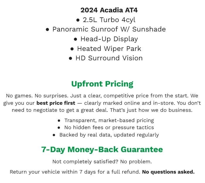 2024 GMC Acadia AWD 4dr AT4