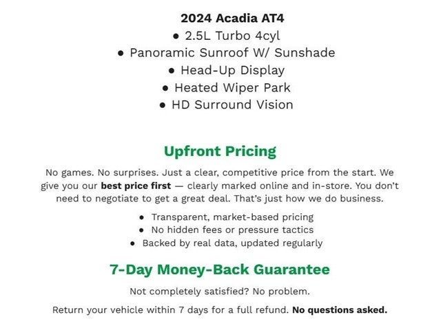 2024 GMC Acadia AWD 4dr AT4