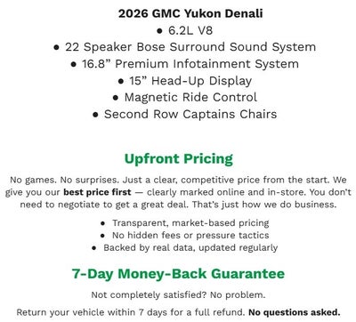 2026 GMC Yukon 4WD 4dr Denali