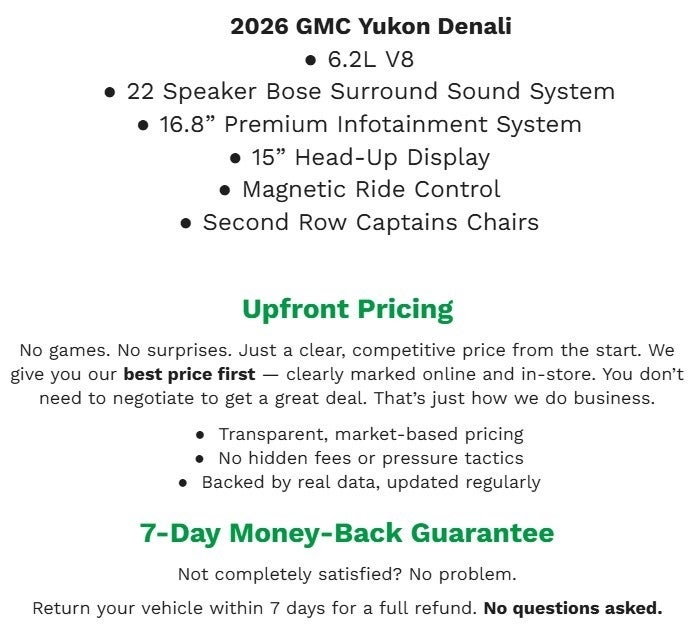 2026 GMC Yukon 4WD 4dr Denali