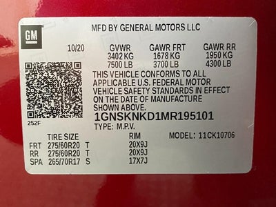 2021 Chevrolet Tahoe 4WD 4dr LT