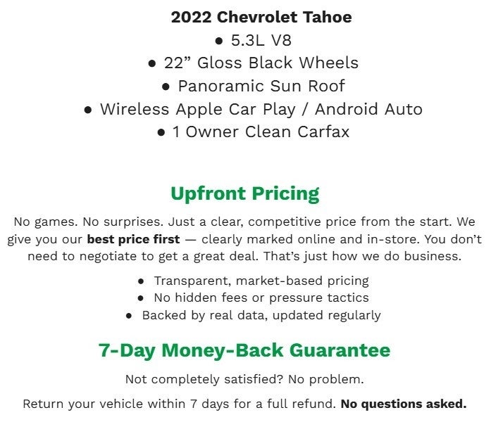 2022 Chevrolet Tahoe 4WD 4dr LT
