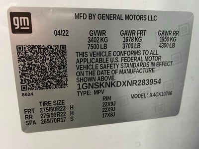 2022 Chevrolet Tahoe 4WD 4dr LT