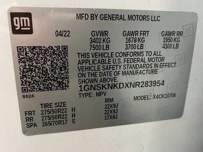 2022 Chevrolet Tahoe 4WD 4dr LT