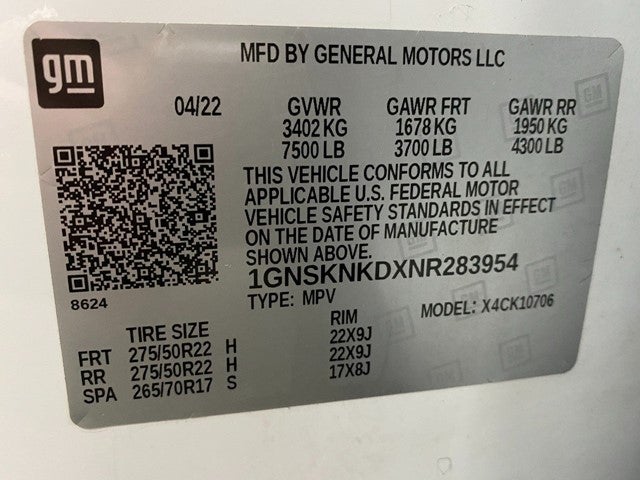 2022 Chevrolet Tahoe 4WD 4dr LT