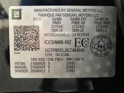 2019 GMC Sierra 1500 4WD Crew Cab 147 AT4