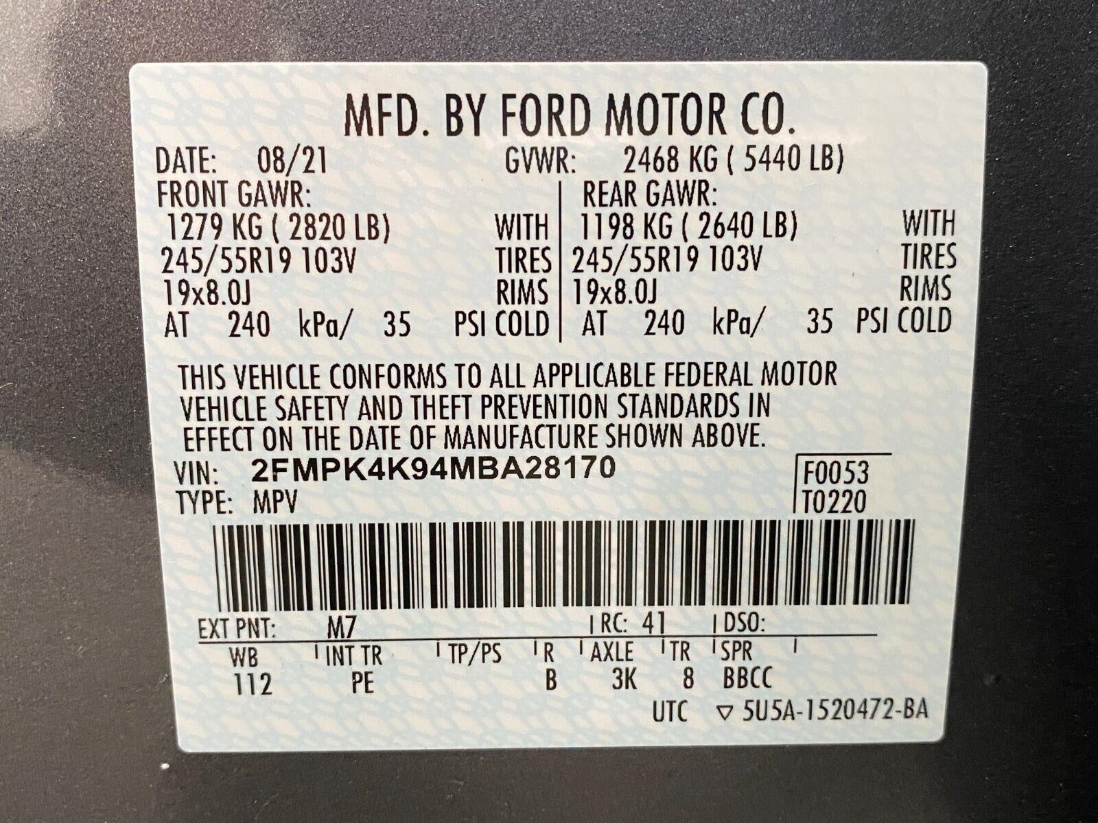 2021 Ford Edge Titanium AWD