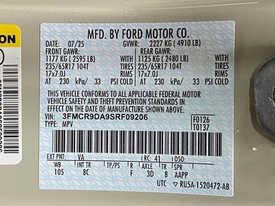 2025 Ford Bronco Sport Badlands 4x4