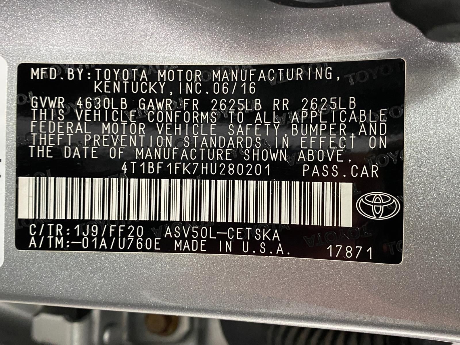 2017 Toyota Camry SE Auto