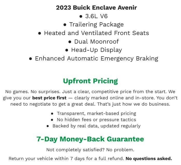 2023 Buick Enclave AWD 4dr Avenir