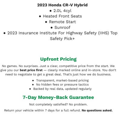 2023 Honda CR-V Hybrid Sport AWD