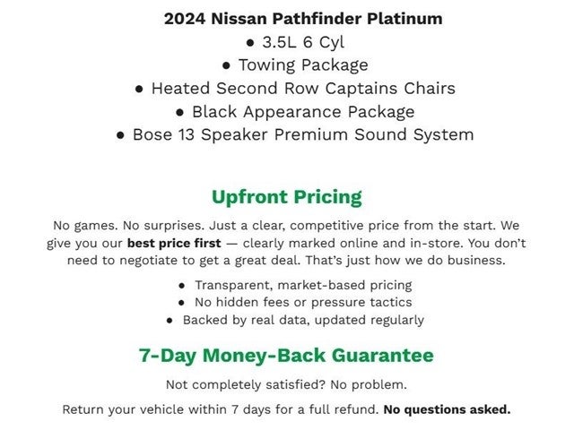 2024 Nissan Pathfinder Platinum 4WD