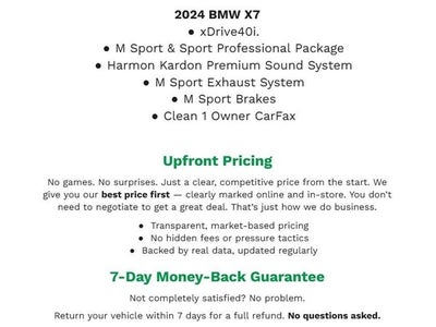 2024 BMW X7 xDrive40i Sports Activity Vehicle
