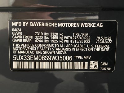 2025 BMW X7 M60i Sports Activity Vehicle