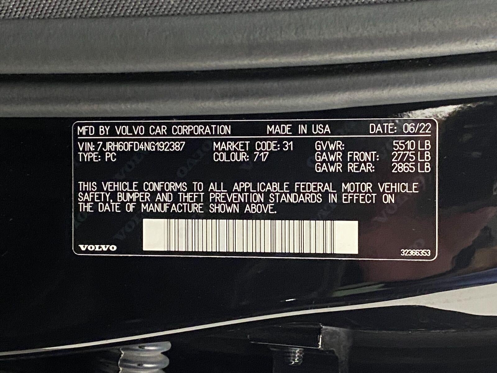 2022 Volvo S60 Recharge Plug-In Hybrid T8 eAWD PHEV Black Edition R-Design Extended Range