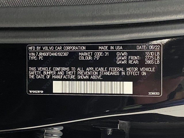 2022 Volvo S60 Recharge Plug-In Hybrid T8 eAWD PHEV Black Edition R-Design Extended Range
