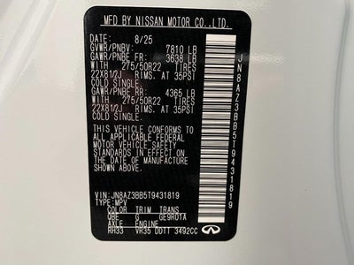 2026 INFINITI QX80 LUXE AWD