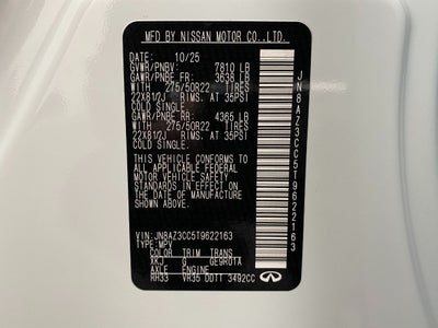 2026 INFINITI QX80 AUTOGRAPH AWD