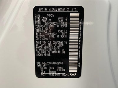 2026 INFINITI QX80 AUTOGRAPH AWD