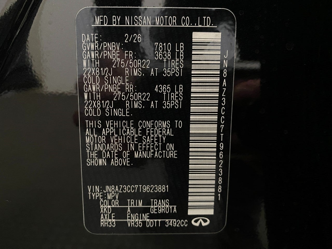 2026 INFINITI QX80 AUTOGRAPH AWD