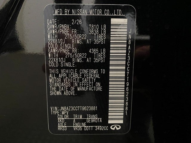 2026 INFINITI QX80 AUTOGRAPH AWD