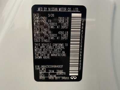 2027 INFINITI QX80 AUTOGRAPH AWD