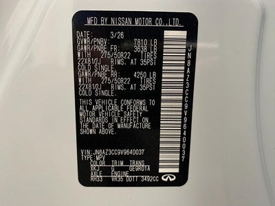 2027 INFINITI QX80 AUTOGRAPH AWD