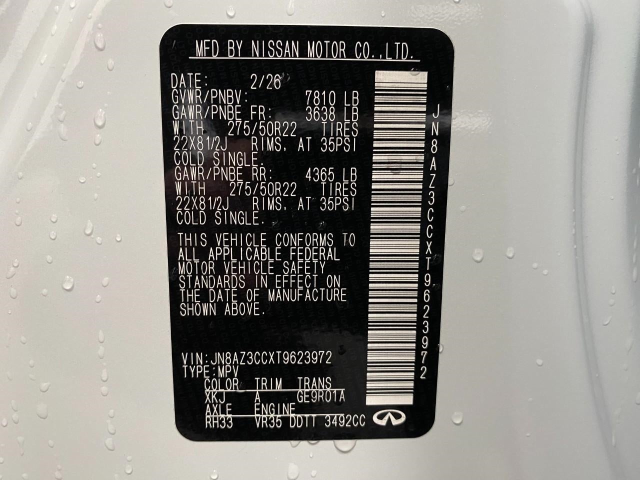 2026 INFINITI QX80 AUTOGRAPH AWD