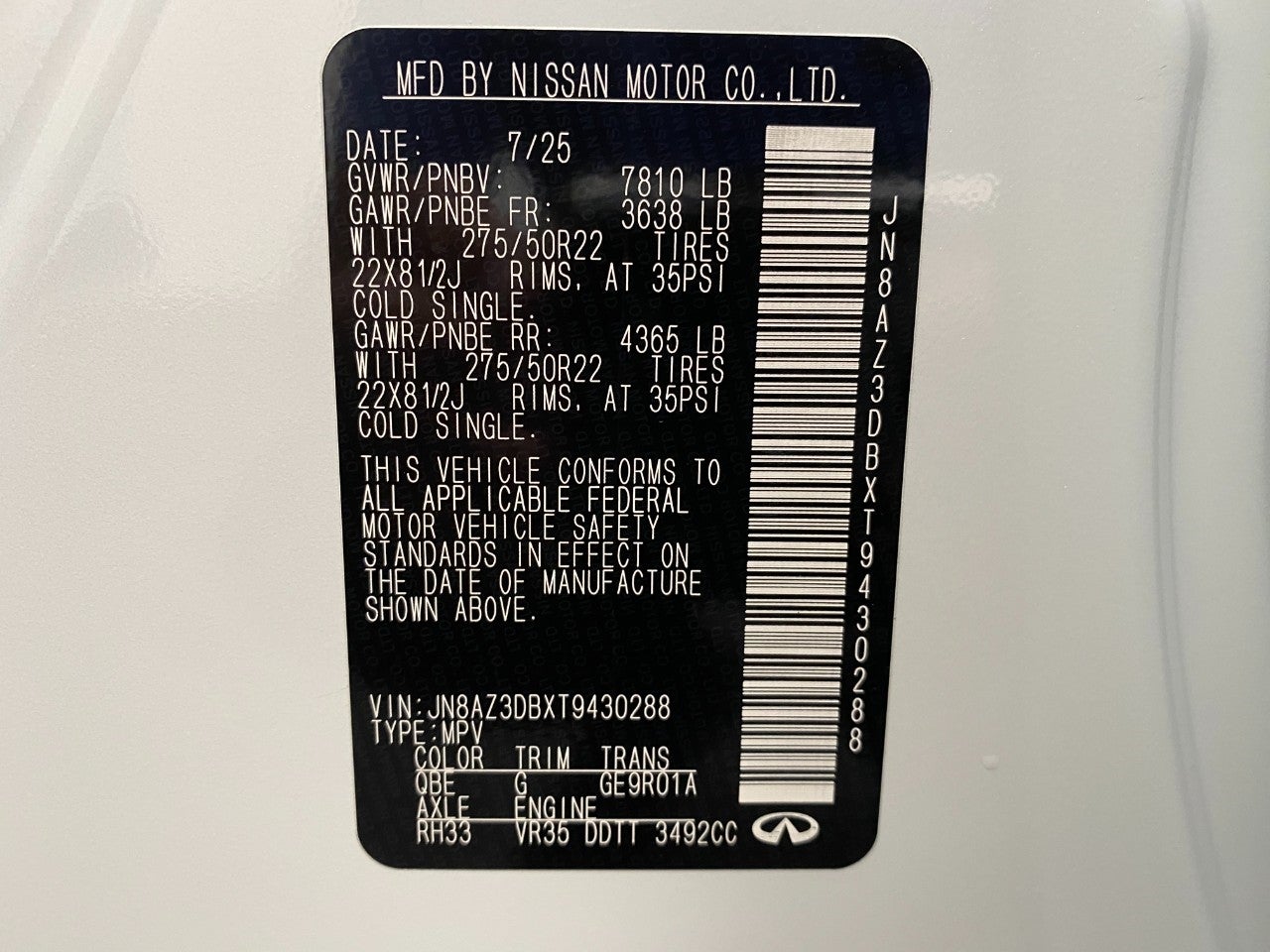 2026 INFINITI QX80 SPORT AWD