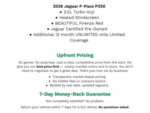 2026 Jaguar F-PACE R-Dynamic S P250 AWD