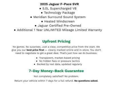 2025 Jaguar F-PACE SVR 575 Edition AWD