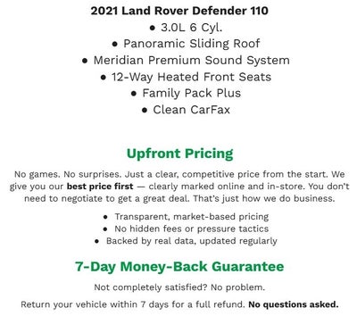 2021 Land Rover Defender 110 SE AWD