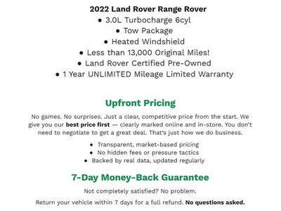 2022 Land Rover Range Rover Westminster SWB