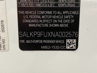 2022 Land Rover Range Rover P400 SE SWB