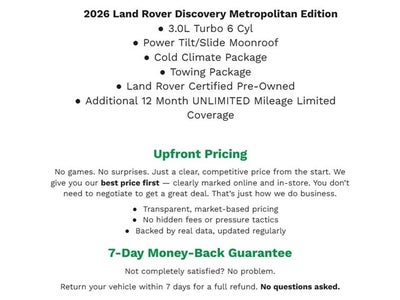 2025 Land Rover Discovery P360 Metropolitan Edition