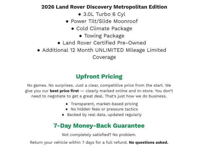 2025 Land Rover Discovery P360 Metropolitan Edition