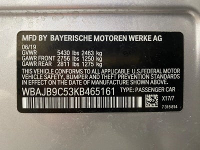 2019 BMW 5 Series M550i xDrive Sedan