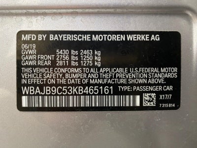 2019 BMW 5 Series M550i xDrive Sedan