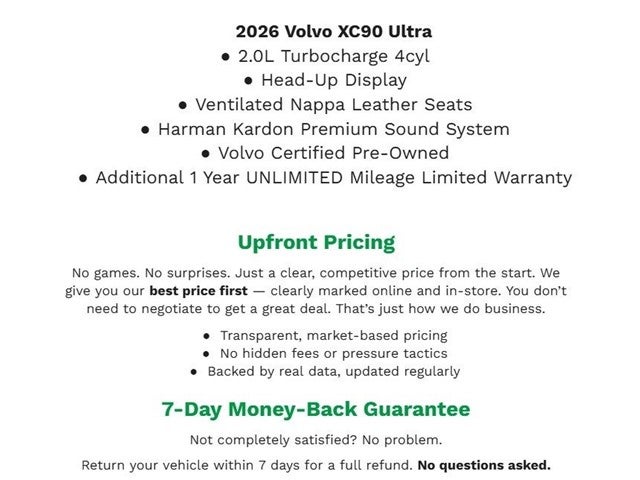 2026 Volvo XC90 B6 AWD Ultra 7-Seater