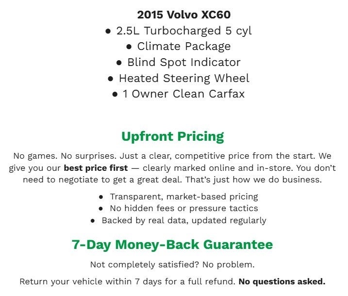 2015 Volvo XC60 SPORT UTILITY