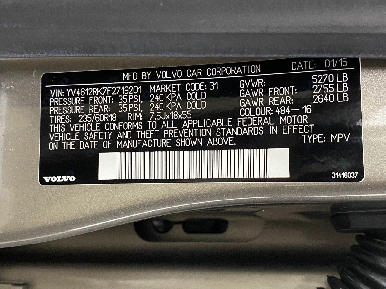 2015 Volvo XC60 SPORT UTILITY