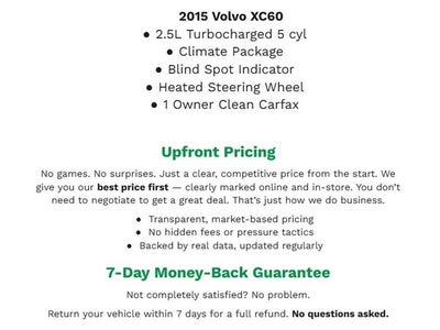 2015 Volvo XC60 SPORT UTILITY